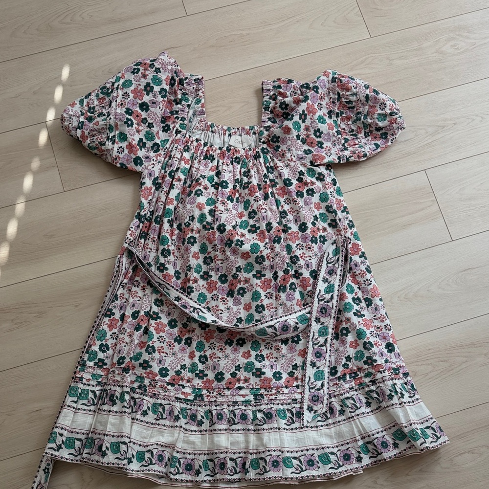 Cleobella Multicolor Floral Puff Sleeve Dress